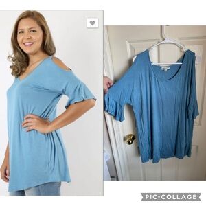 Zenana cold shoulder top